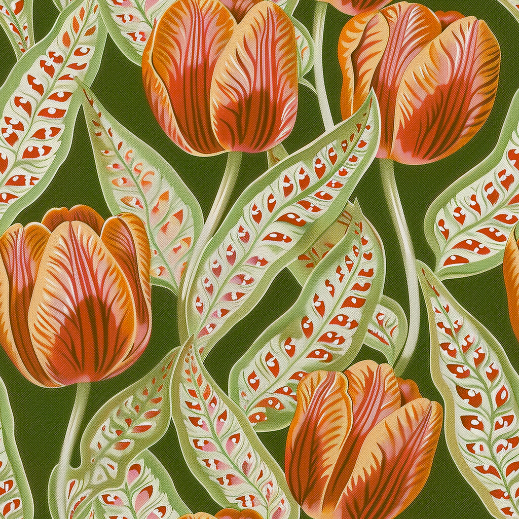 Garden Tulip Green – Atlanta Fabrics