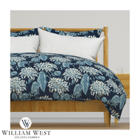 Atlanta Fabrics Georgina Blue Fabric | Atlanta Fabrics