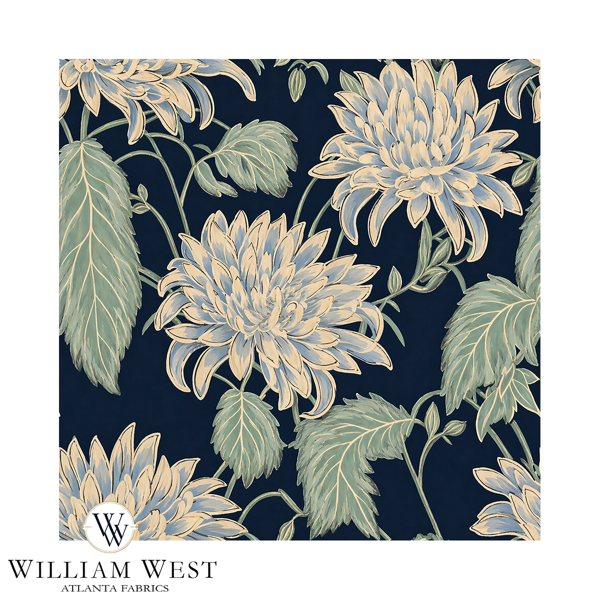 Atlanta Fabrics Georgina Blue Mist Fabric | Atlanta Fabrics