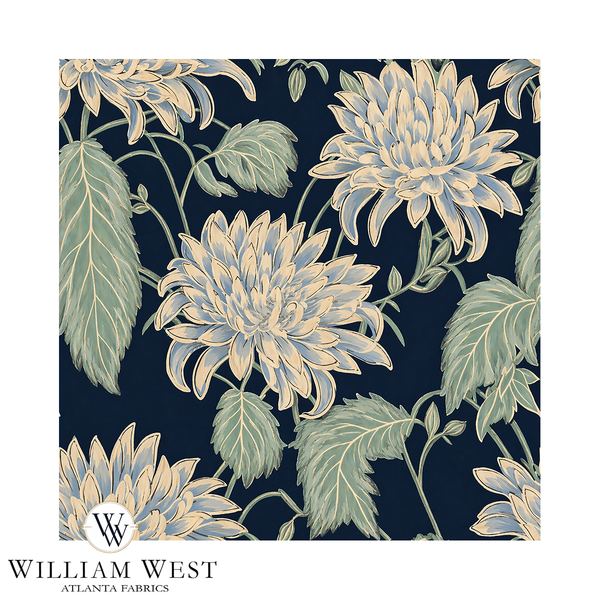 Atlanta Fabrics Georgina Blue Mist Fabric | Atlanta Fabrics