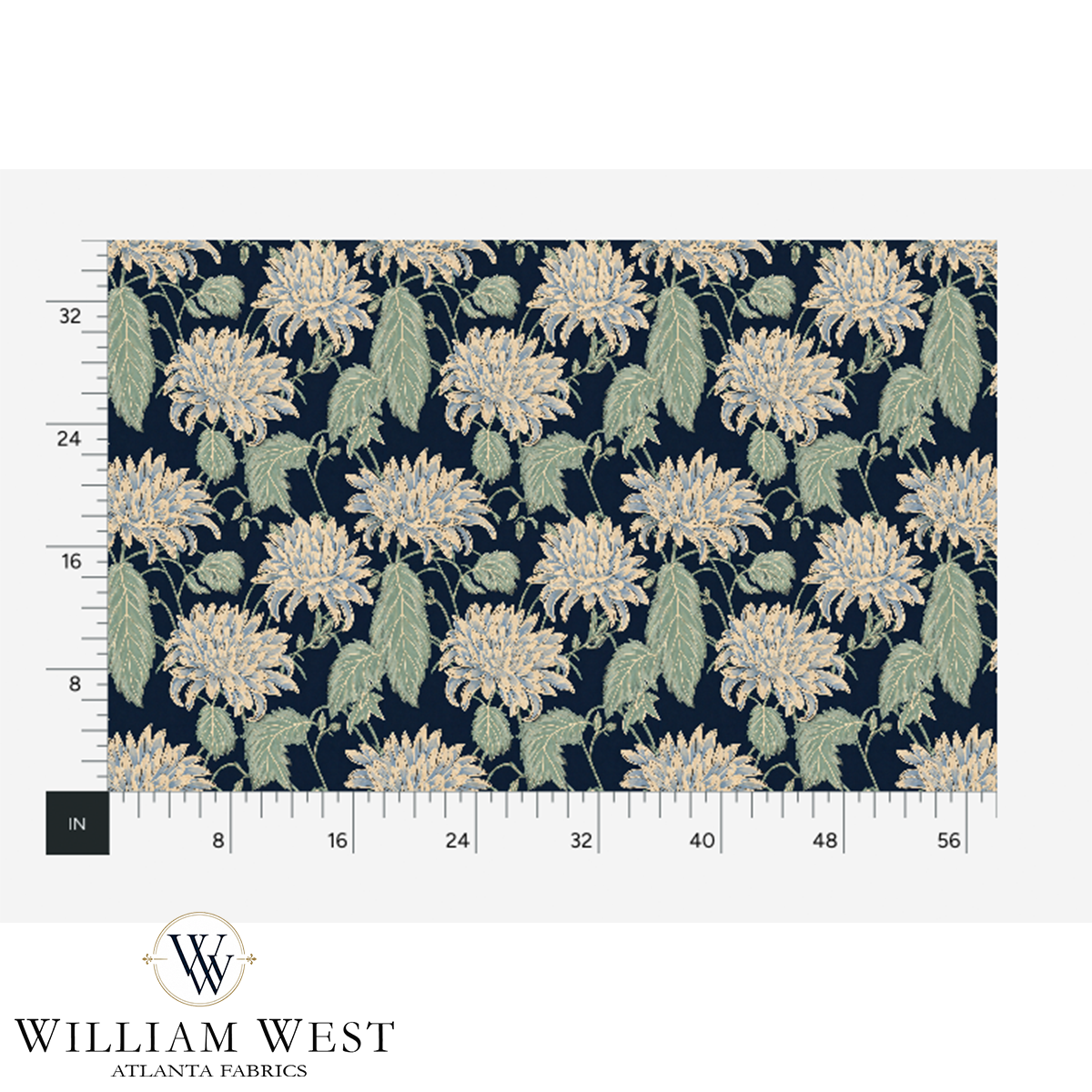 Atlanta Fabrics Georgina Blue Mist Fabric | Atlanta Fabrics