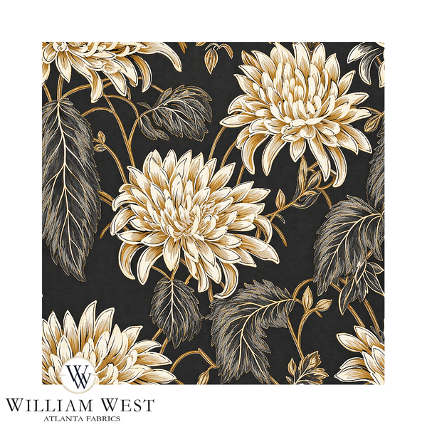 Atlanta Fabrics Georgina Charcoal Fabric | Atlanta Fabrics