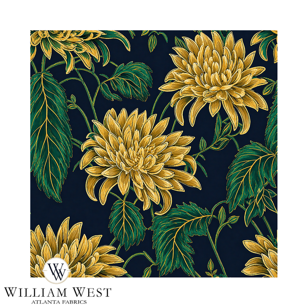 Atlanta Fabrics Georgina Gold Fabric | Atlanta Fabrics