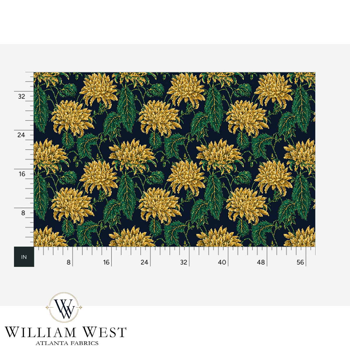 Atlanta Fabrics Georgina Gold Fabric | Atlanta Fabrics