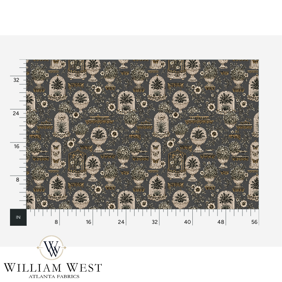 Atlanta Fabrics Glensheen Graphite Fabric | Atlanta Fabrics