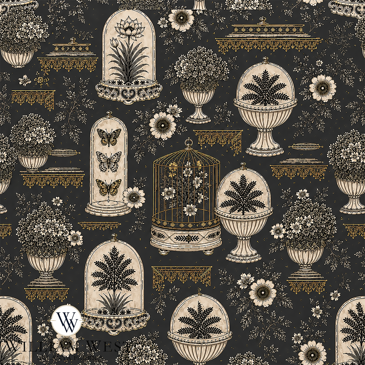 Atlanta Fabrics Glensheen Noir Fabric | Atlanta Fabrics