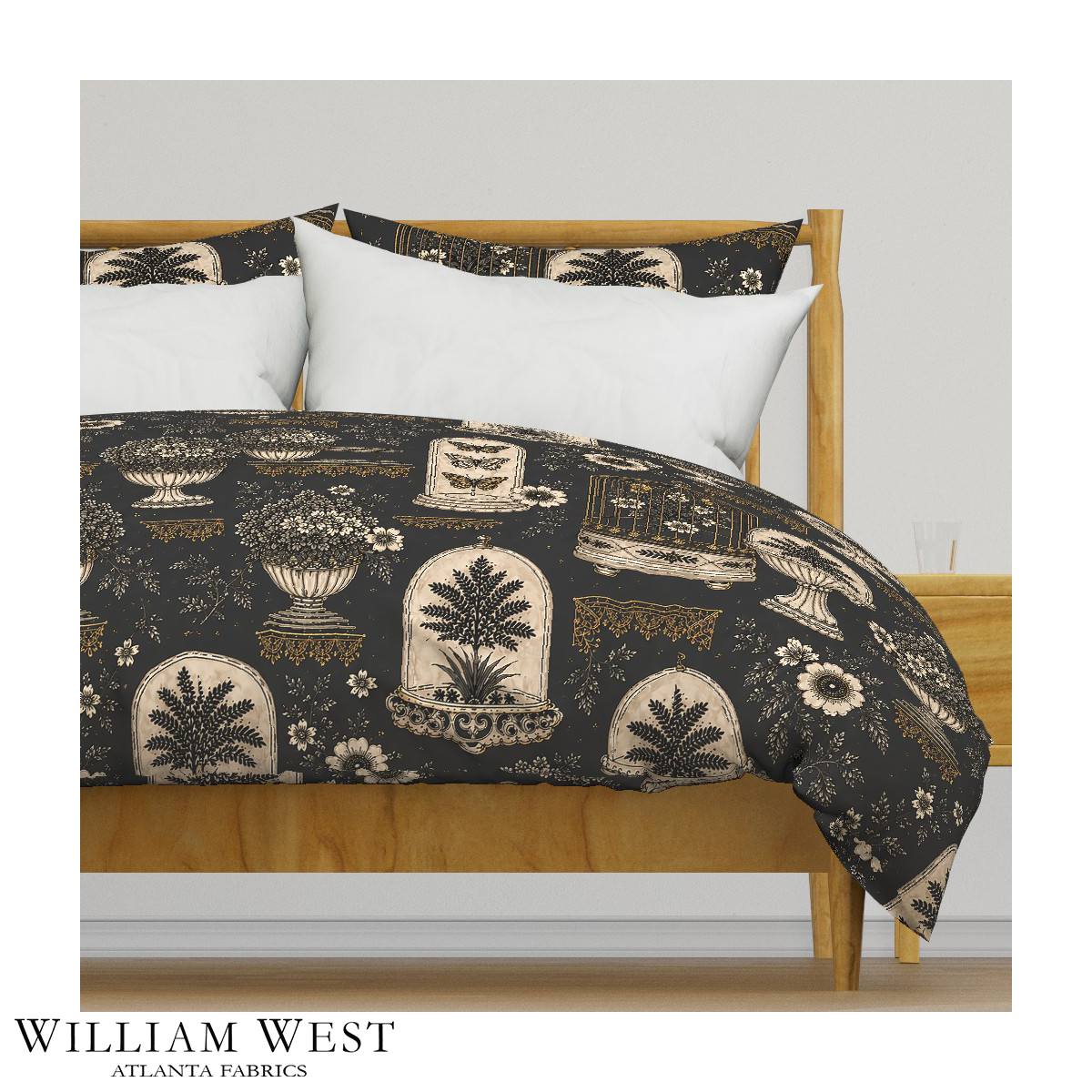 Atlanta Fabrics Glensheen Noir Fabric | Atlanta Fabrics