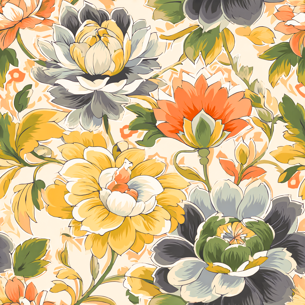 Atlanta Fabrics Gypsy Garden Golden Hour Fabric | Atlanta Fabrics