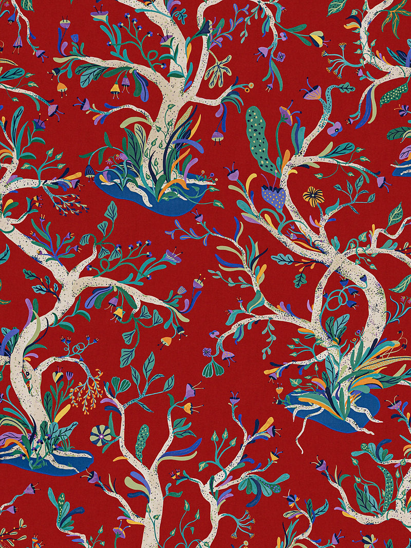 Hinson ENCHANTED MEADOW RUBY HN 0005 16654 Fabric | Atlanta Fabrics