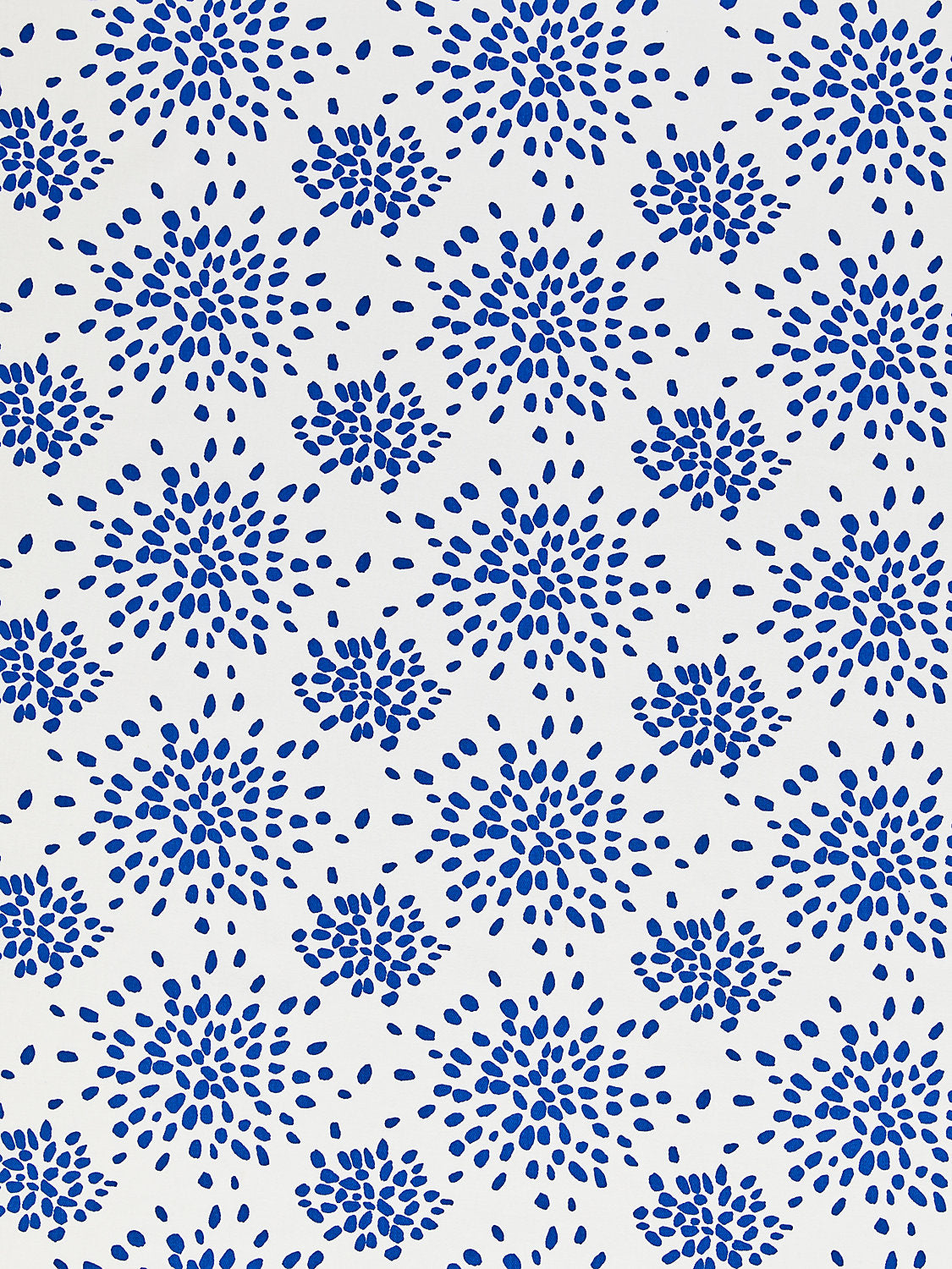 FIREWORKS COTTON PRINT BLUE ON WHITE