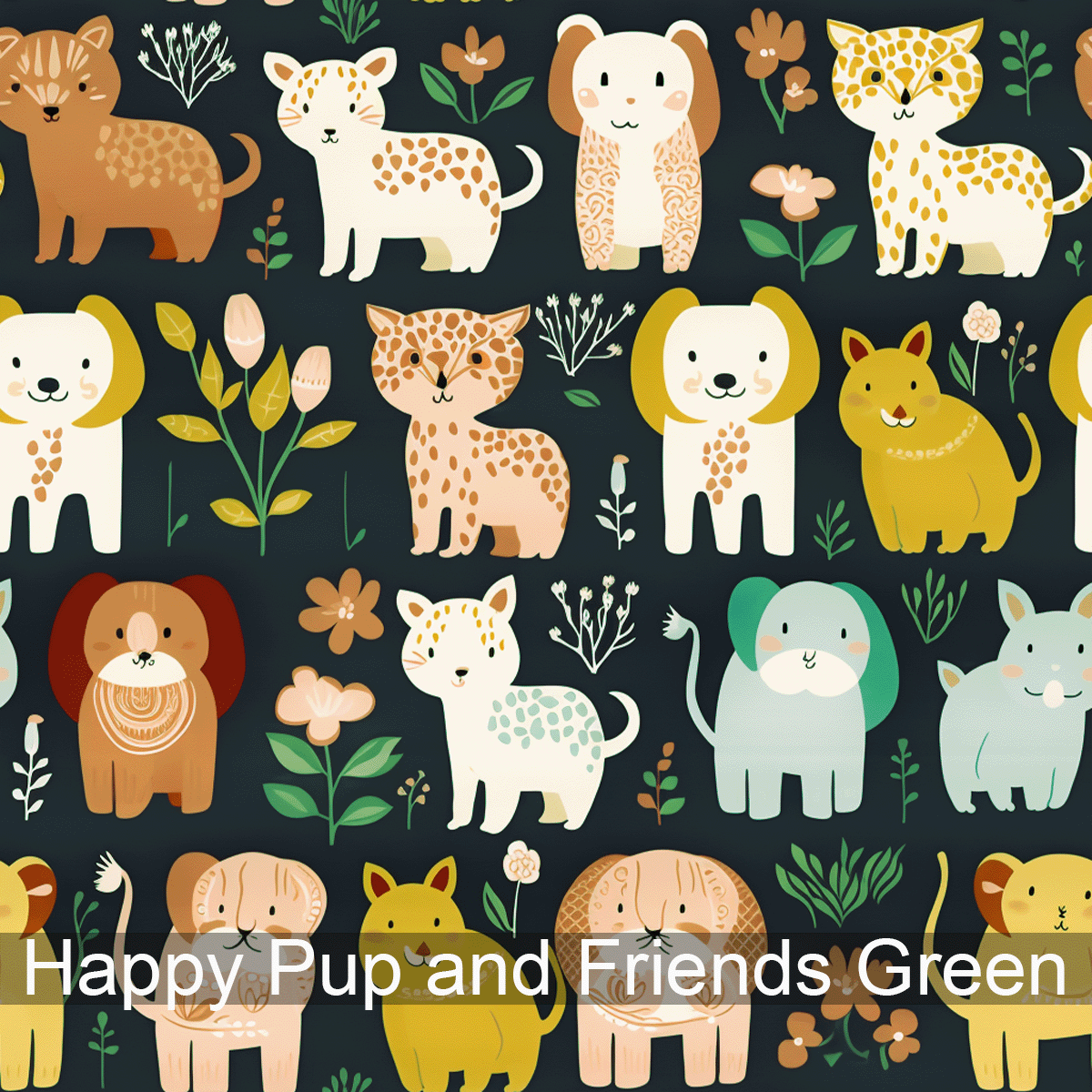 SIDE PANEL - Happy Pup and Friends