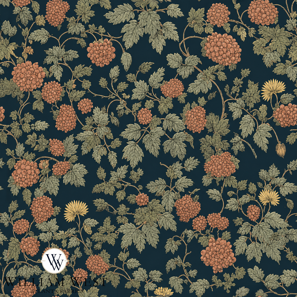 Atlanta Fabrics Hawthorne Passage Terracotta Fabric Fabric | Atlanta Fabrics
