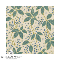 Hedgerow Berries Green Wallpaper