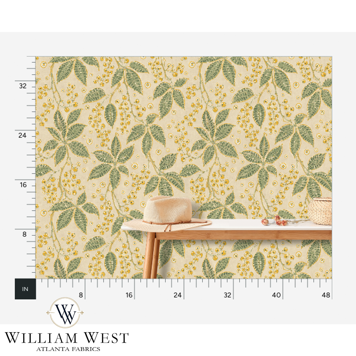 Hedgerow Berries Parchment Wallpaper