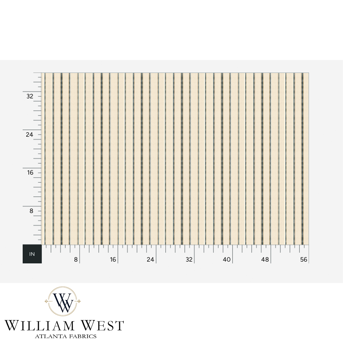 Atlanta Fabrics Heritage Ticking Stripe Indigo Fabric | Atlanta Fabrics