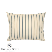 Atlanta Fabrics Heritage Ticking Stripe Indigo Fabric | Atlanta Fabrics
