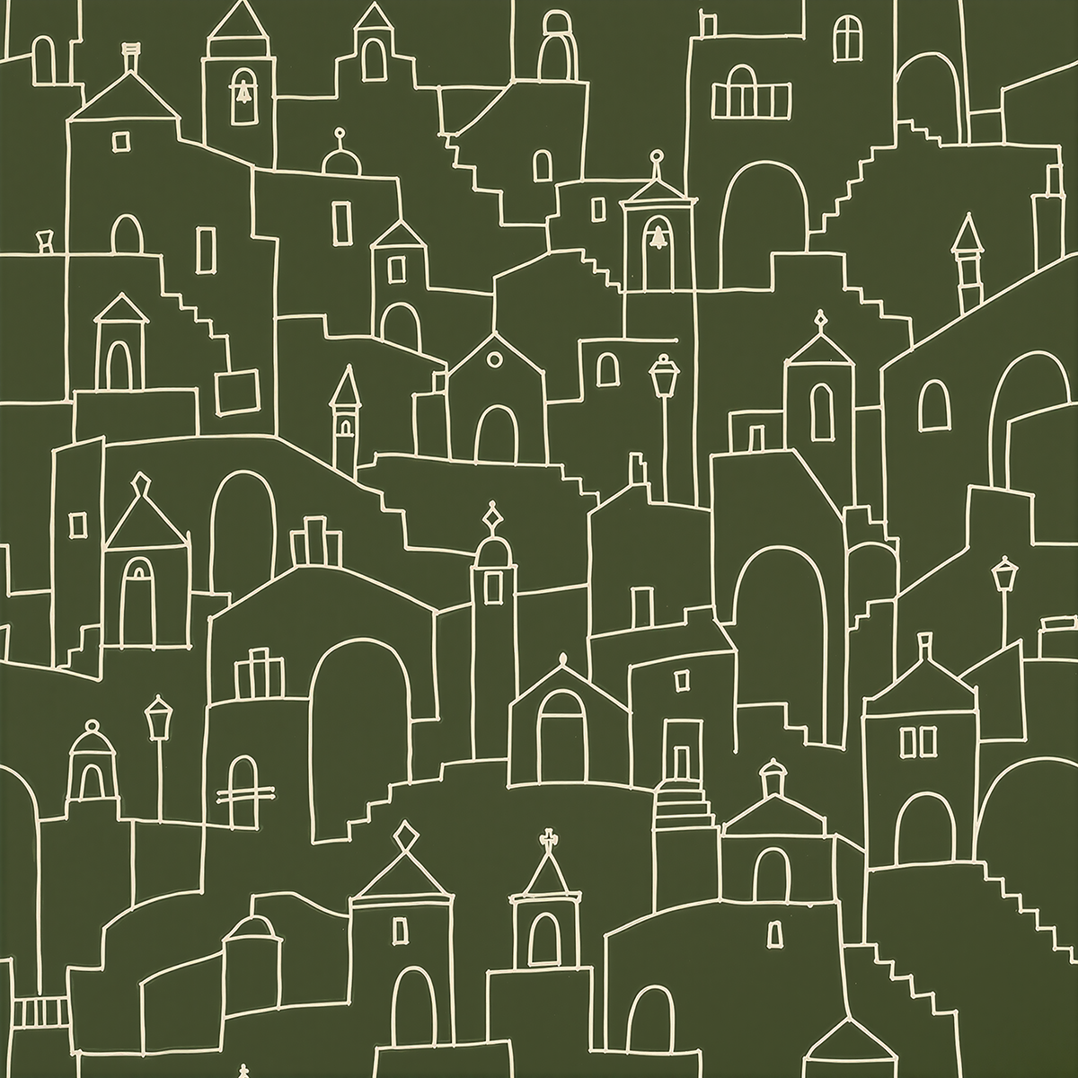 Hilltown Olive Wallpaper