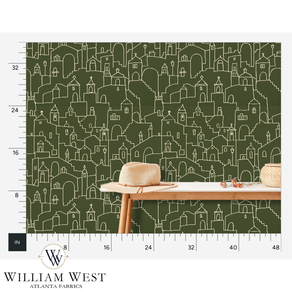 Hilltown Olive Wallpaper