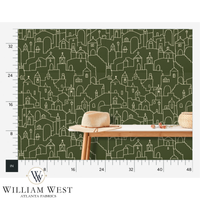 Hilltown Olive Wallpaper