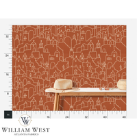 Hilltown Terracotta Wallpaper