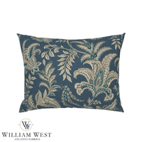 Atlanta Fabrics Indienne Paisley  Deep Teal Fabric | Atlanta Fabrics