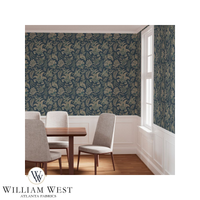 Indienne Paisley  Deep Teal Wallpaper