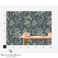 Indienne Paisley  Deep Teal Wallpaper