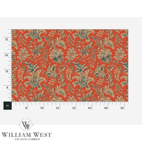 Atlanta Fabrics Indienne Paisley Red Fabric | Atlanta Fabrics