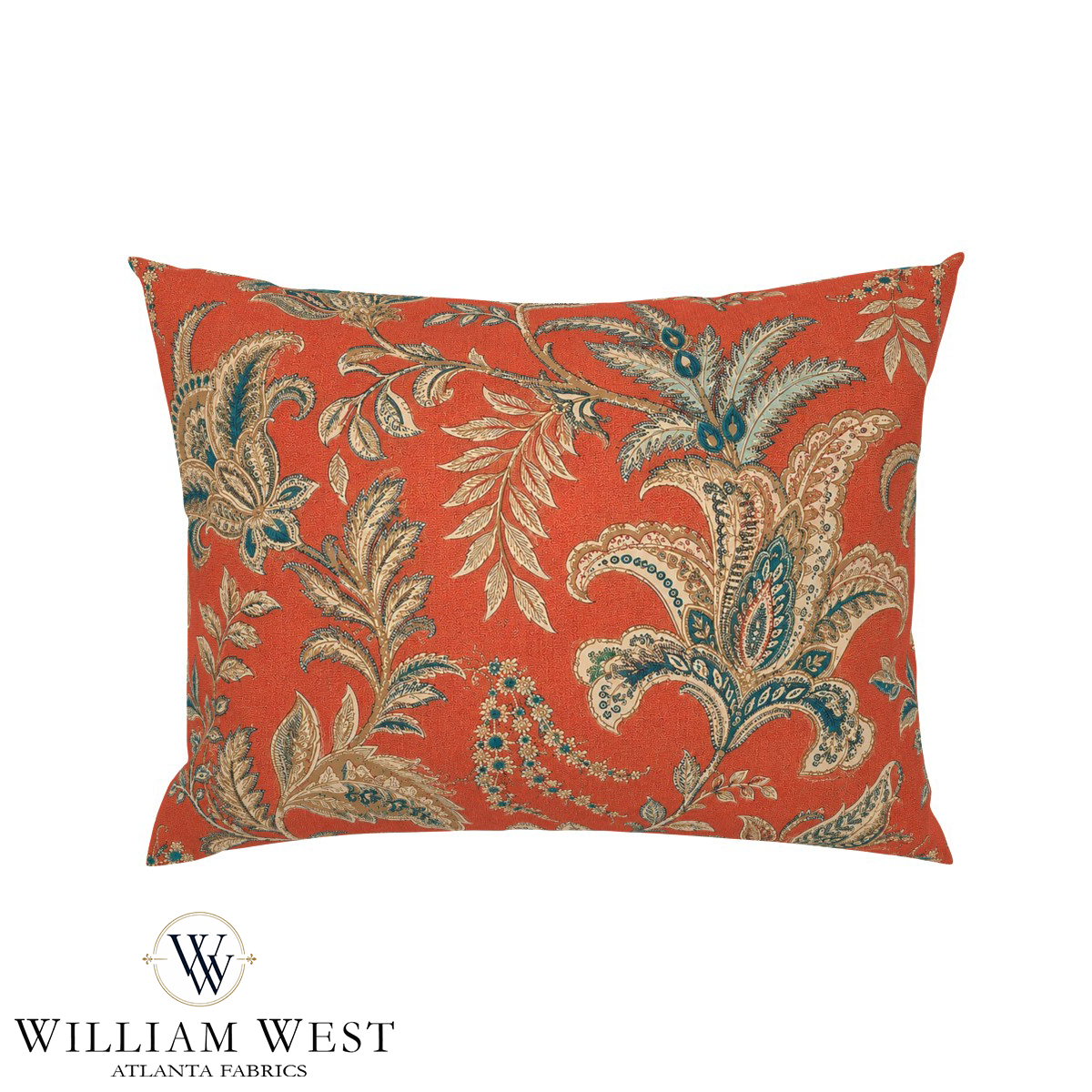 Atlanta Fabrics Indienne Paisley Red Fabric | Atlanta Fabrics