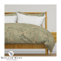 Atlanta Fabrics Indienne Paisley Sage Fabric | Atlanta Fabrics