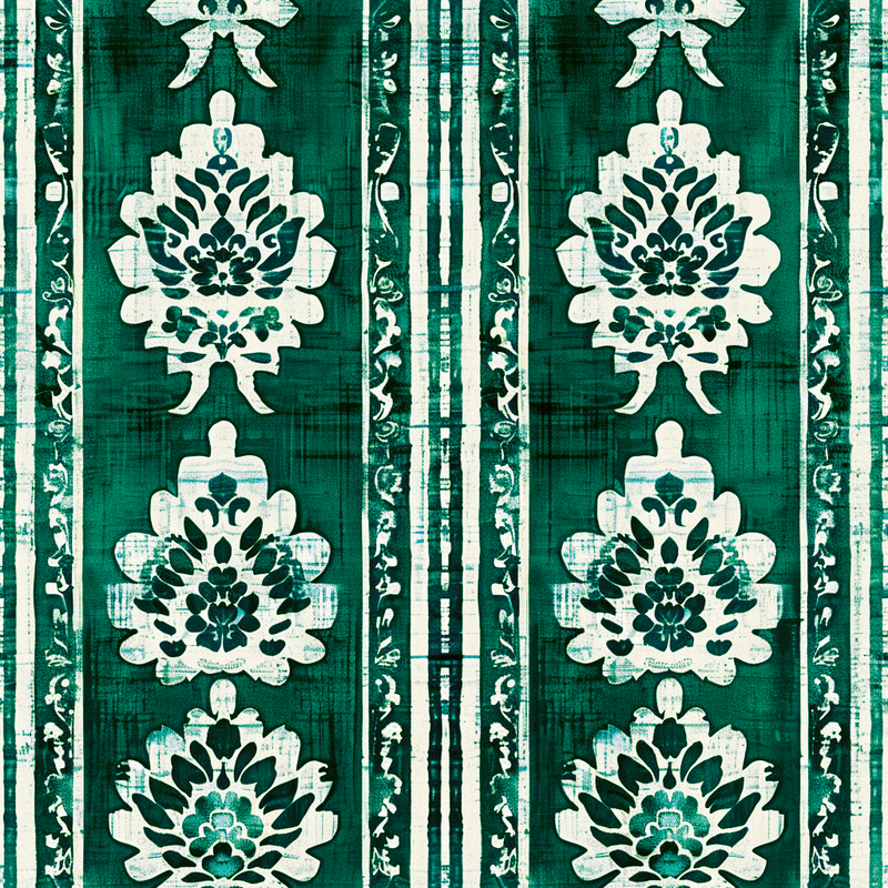 William West Designs Inkleaf Ikat Malachite Fabric | Atlanta Fabrics