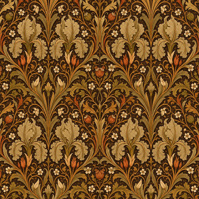 Atlanta Fabrics Iris Arabesque Cider Fabric | Atlanta Fabrics