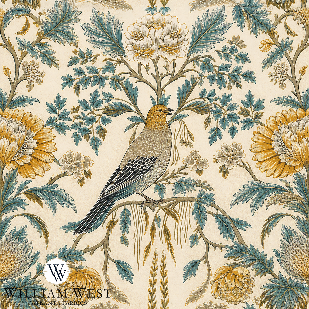 Atlanta Fabrics Ironwood Lane Ochre Fabric | Atlanta Fabrics
