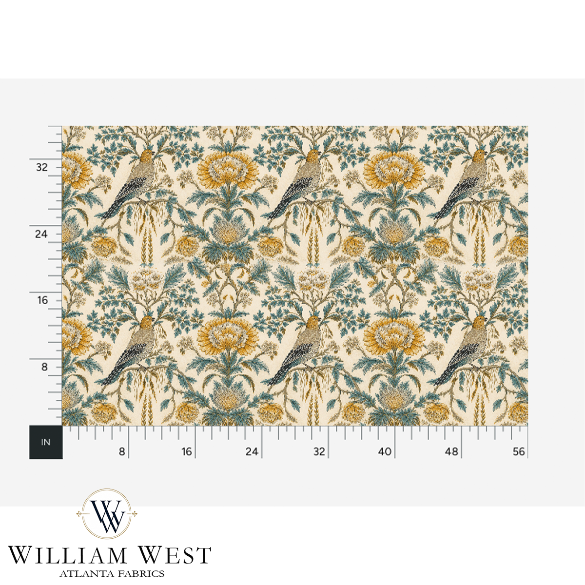 Atlanta Fabrics Ironwood Lane Ochre Fabric | Atlanta Fabrics