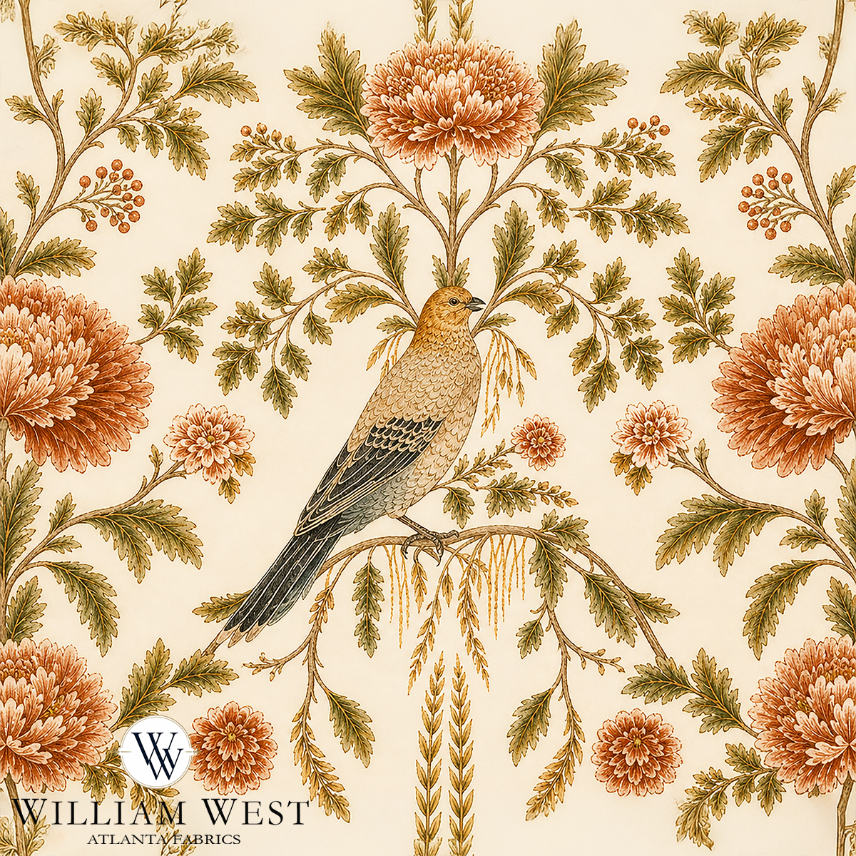 Atlanta Fabrics Ironwood Lane Terracotta Fabric | Atlanta Fabrics