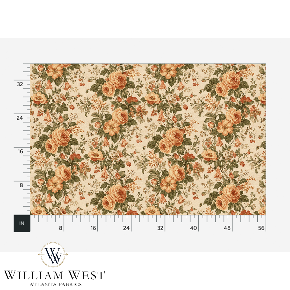 Atlanta Fabrics Island House Tangerine Fabric | Atlanta Fabrics