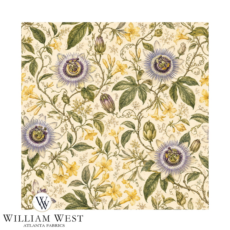 Atlanta Fabrics Jasmine and Passion Yellow Fabric | Atlanta Fabrics