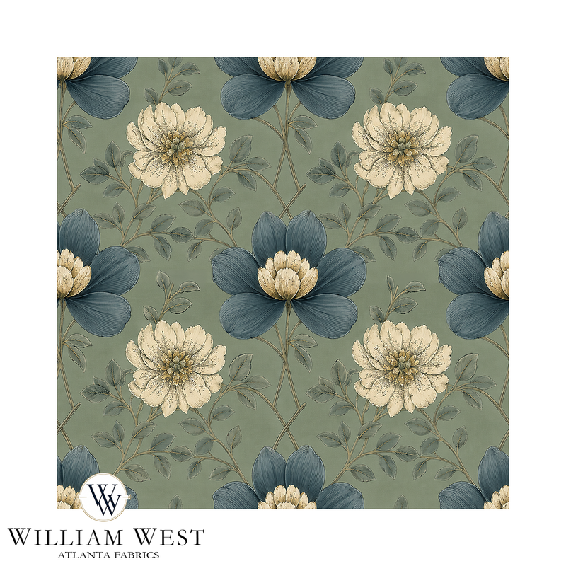 Atlanta Fabrics Larkspur Grove Segglass Fabric | Atlanta Fabrics