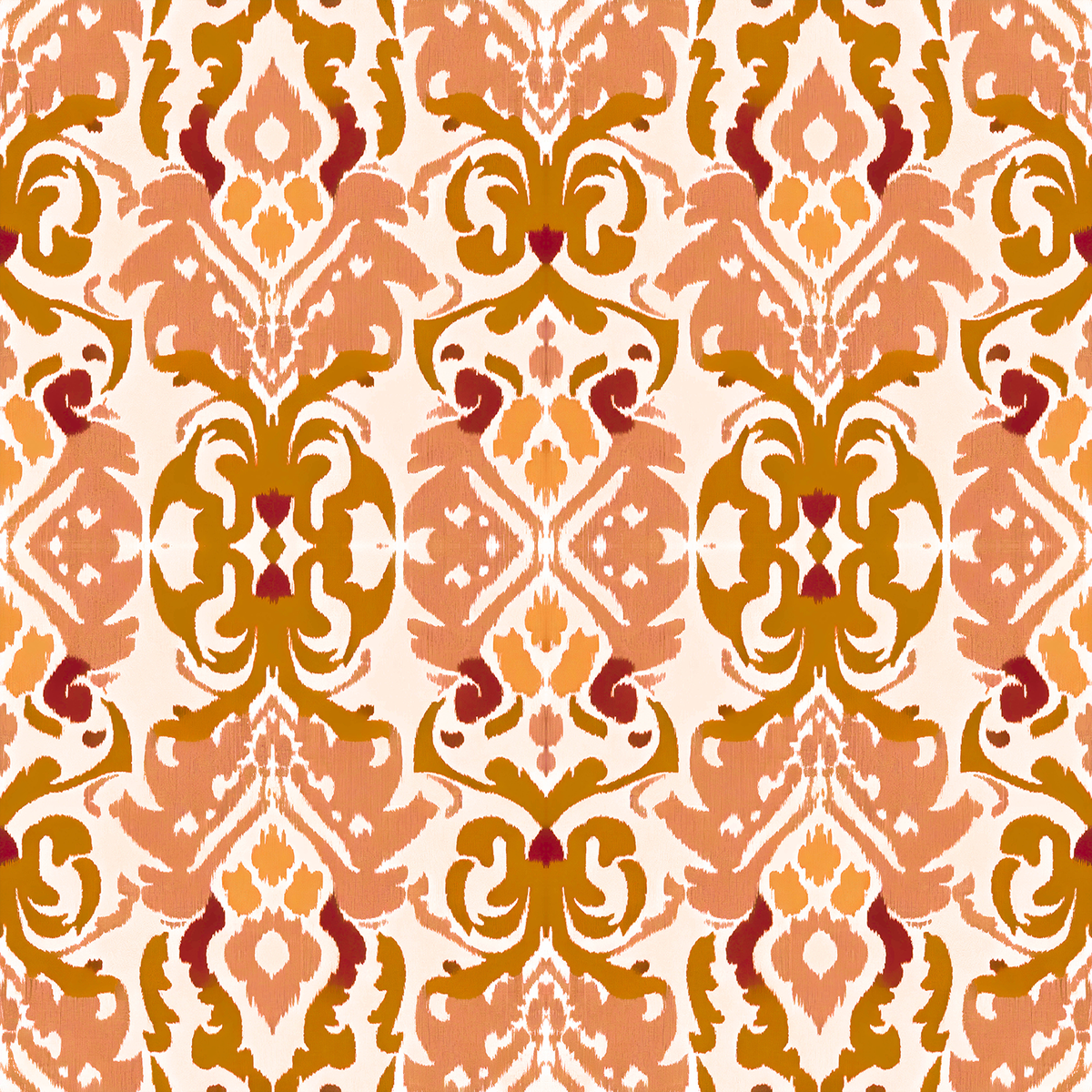 William West Designs Lauderhill Orange Fabric | Atlanta Fabrics