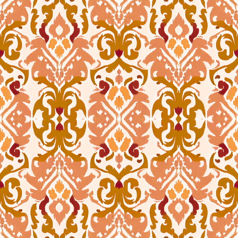 William West Designs Lauderhill Orange Fabric | Atlanta Fabrics