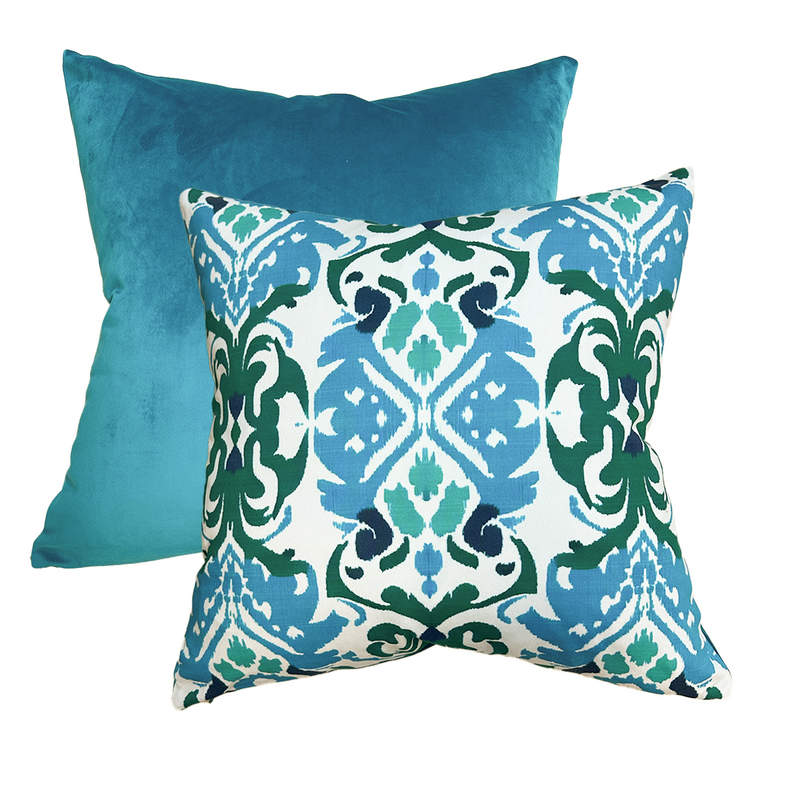 Atlanta Fabrics 22x22 Lauderhill Turquoise Pillow Cover Pillows | Atlanta Fabrics