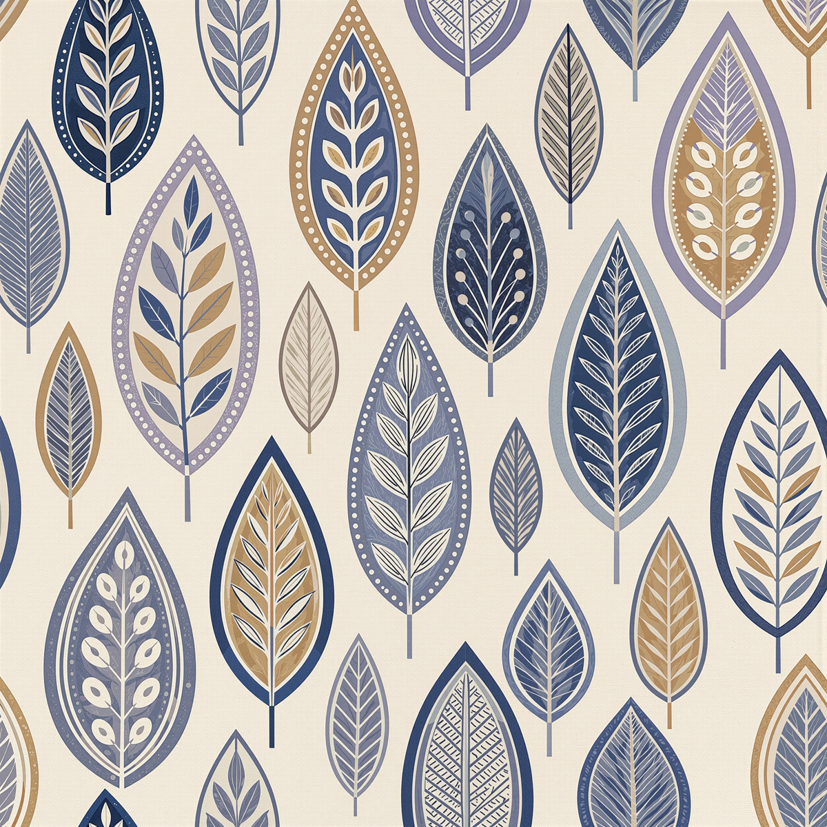 Leaf Parade Blue