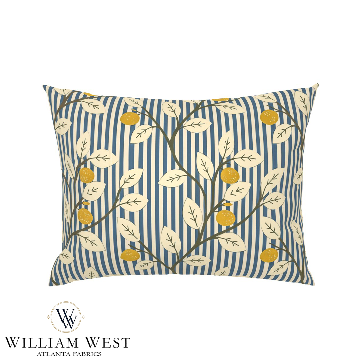 Lemon Tree Stripe French Blue