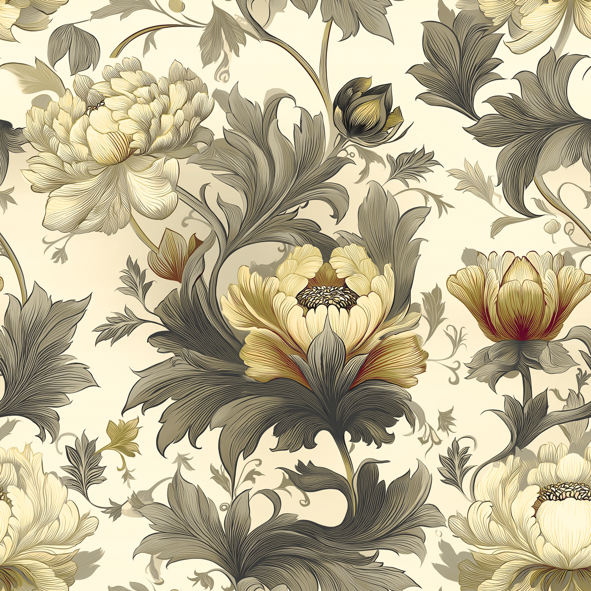 Linden Court Floral Taupe