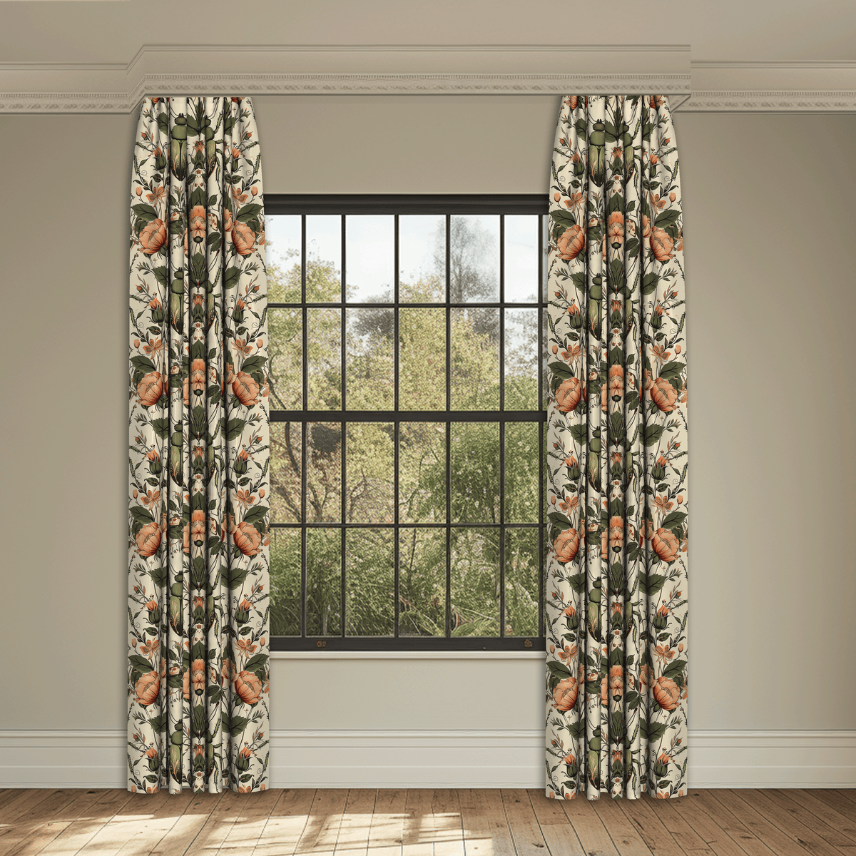 Look Again Olive Made to Measure Curtains