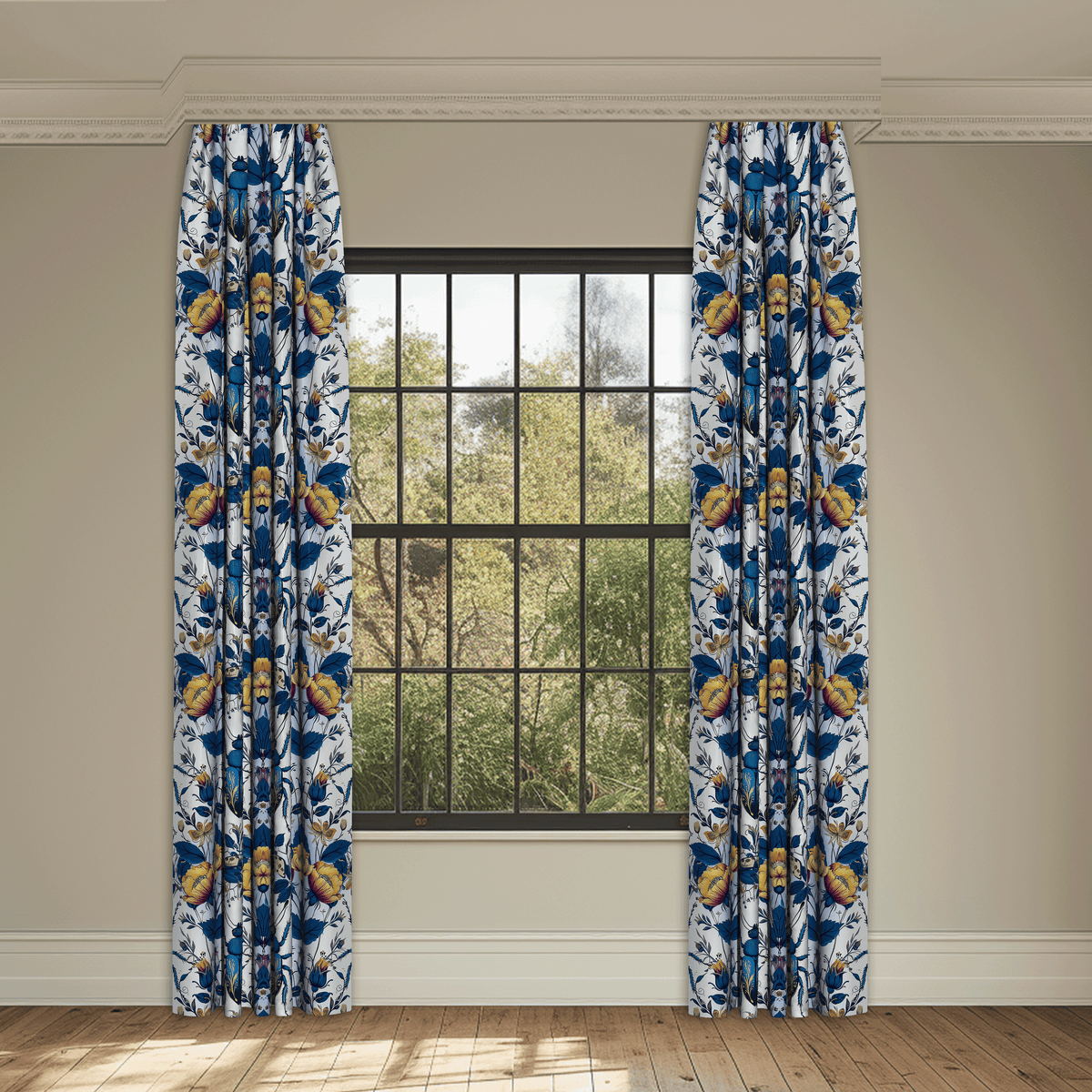 Look Again Sapphire Made to Measure Curtains