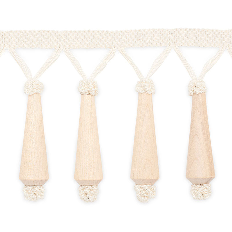 Schumacher MELROSE MOLDED FRINGE NATURAL Trim | Atlanta Fabrics
