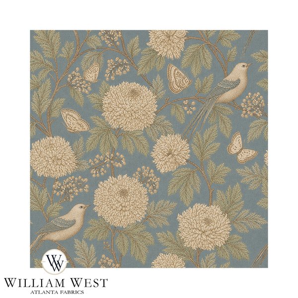 Atlanta Fabrics Maddox French Blue Fabric | Atlanta Fabrics