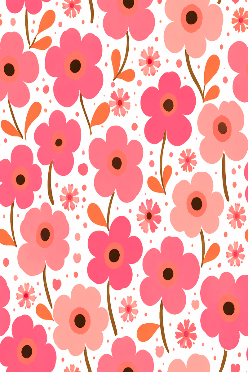 Atlanta Fabrics Marys Garden Hot Pink Fabric | Atlanta Fabrics