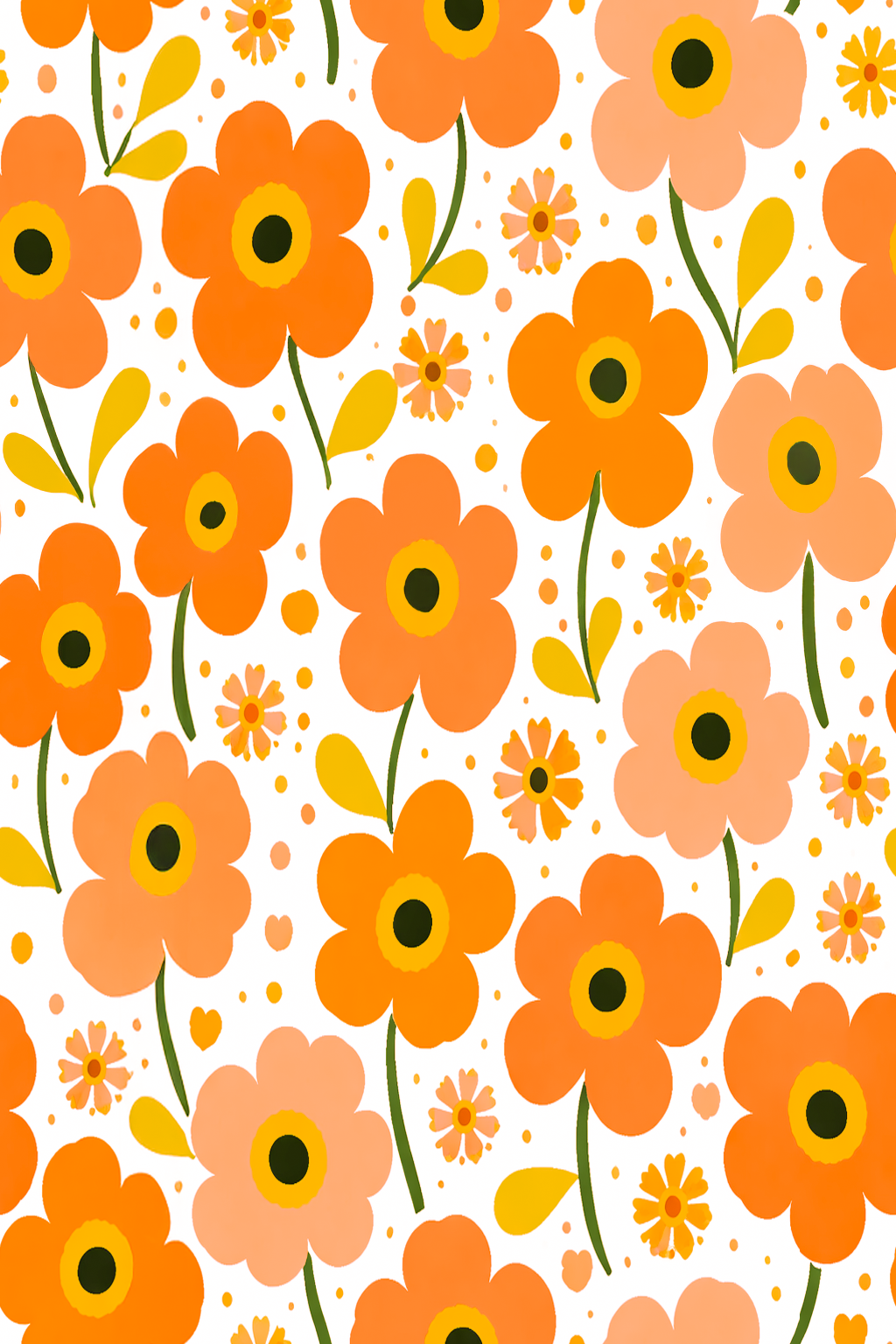 Atlanta Fabrics Marys Garden Orange Fabric | Atlanta Fabrics